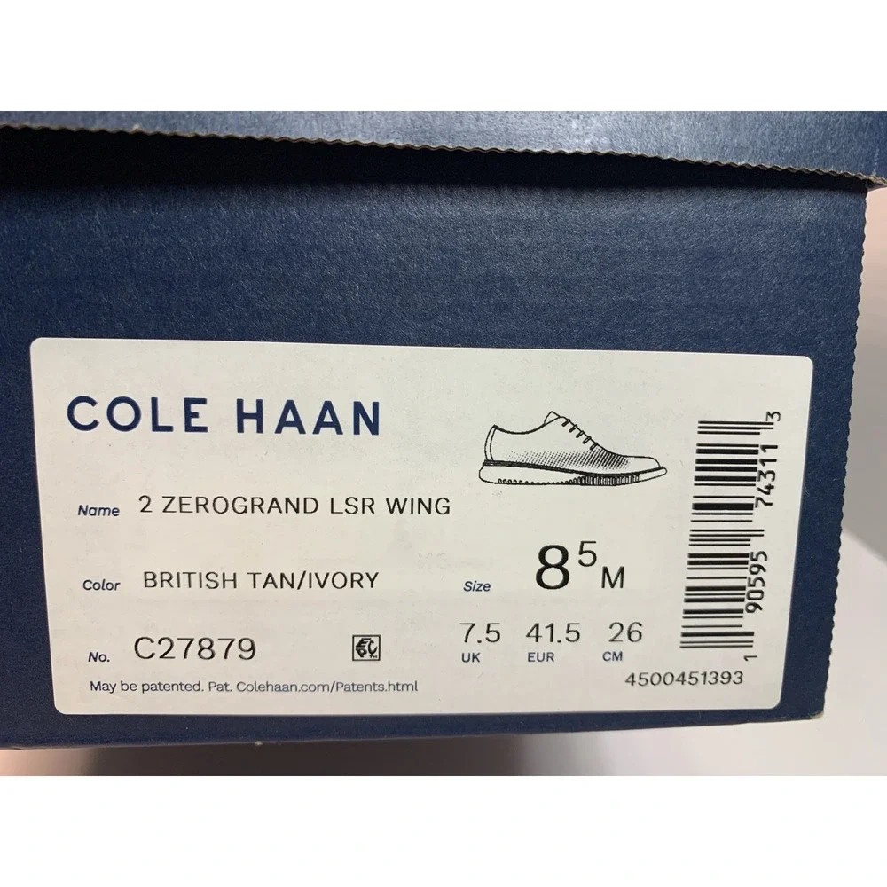 NWB‎ Cole Haan 2 ZeroGrand LSR Wing Shoes Men's 8.5 M - Picture 8 of 12